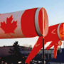 windsock with maple leaf