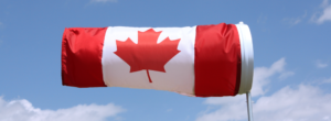 Windsock with Canadian flag image